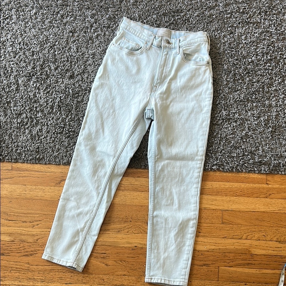 EVERLANE The Original Cheeky Jean Organic Cotton Size 26 Crop Light Blue